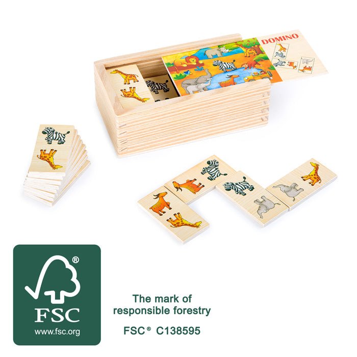 Wooden Safari Dominos by Small Foot - I Want That Present