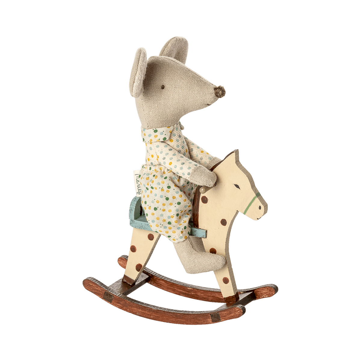 Maileg Rocking horse, Mouse - Spotted - I Want That Present