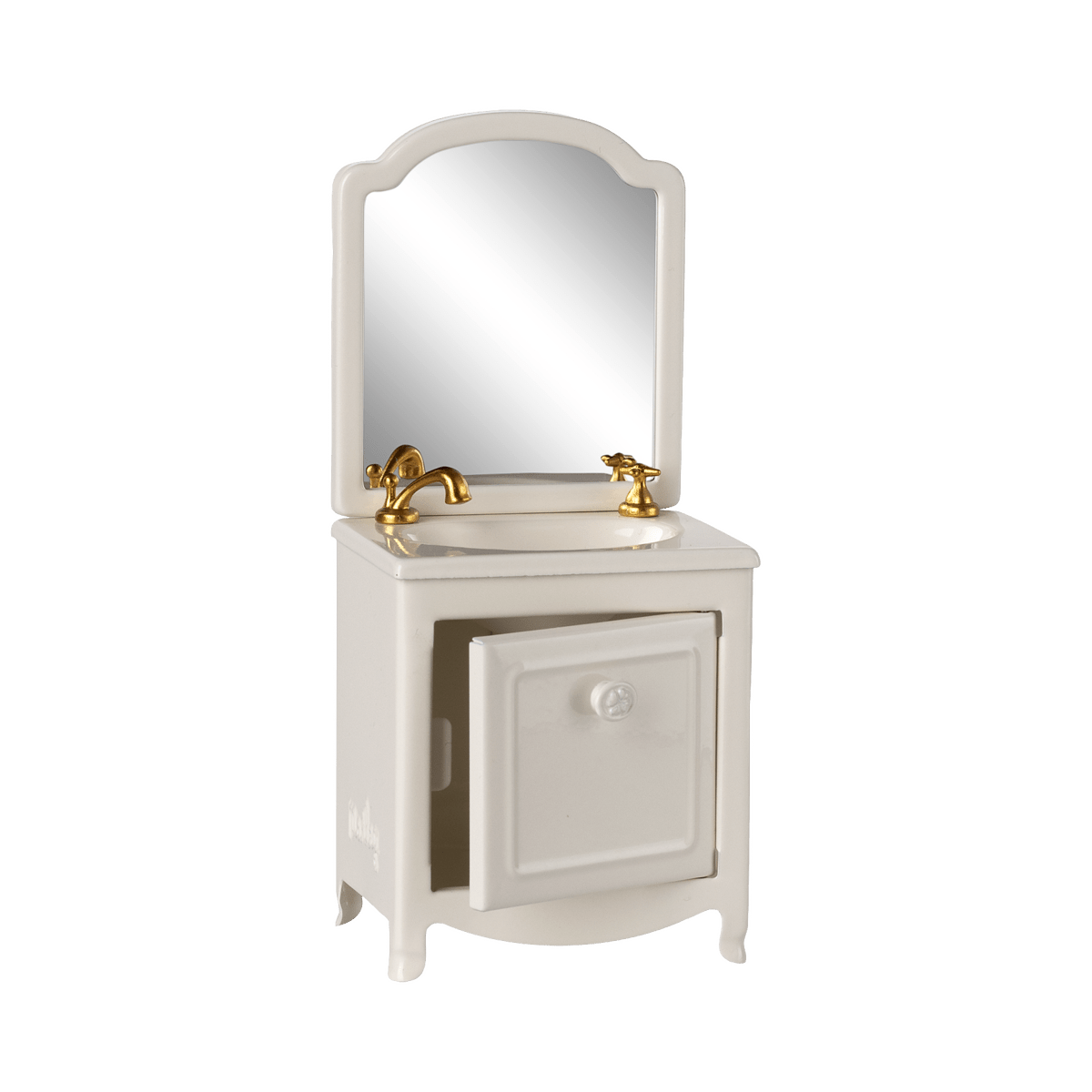 Maileg Sink Dresser w. Mirror, Mouse Size - White - I Want That Present