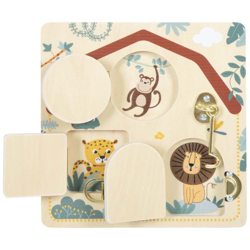 Latches and Locks Activity Safari Board by Small Foot