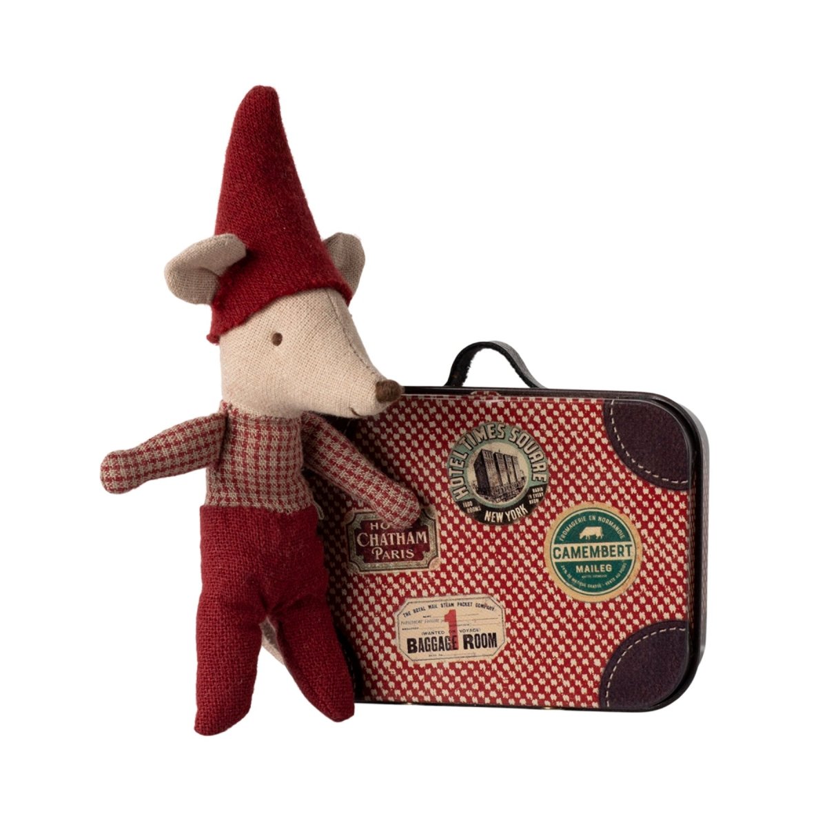 Maileg Christmas Mouse, baby in a suitcase - I Want That Present