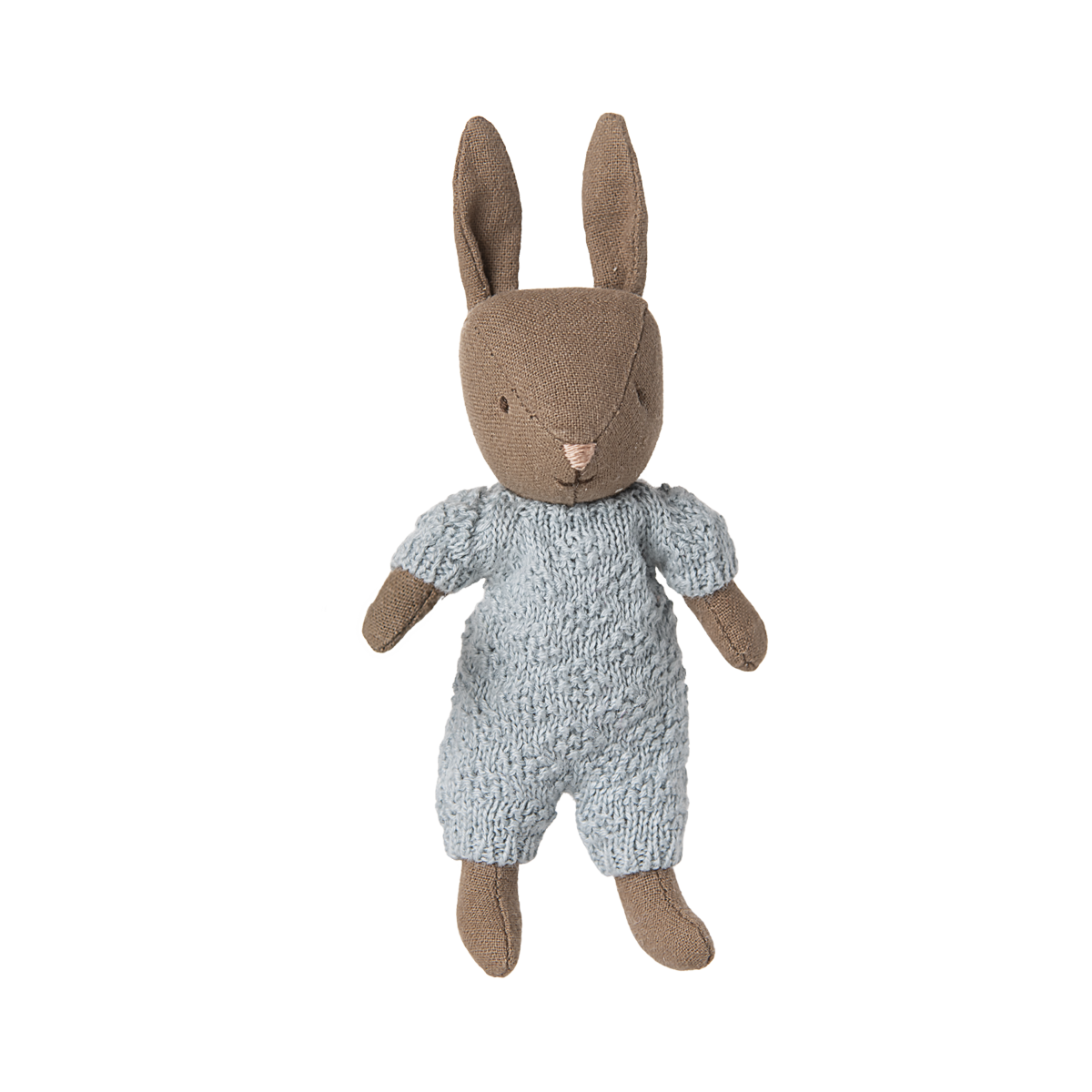 Maileg Rabbit, Micro - Brown - Blue