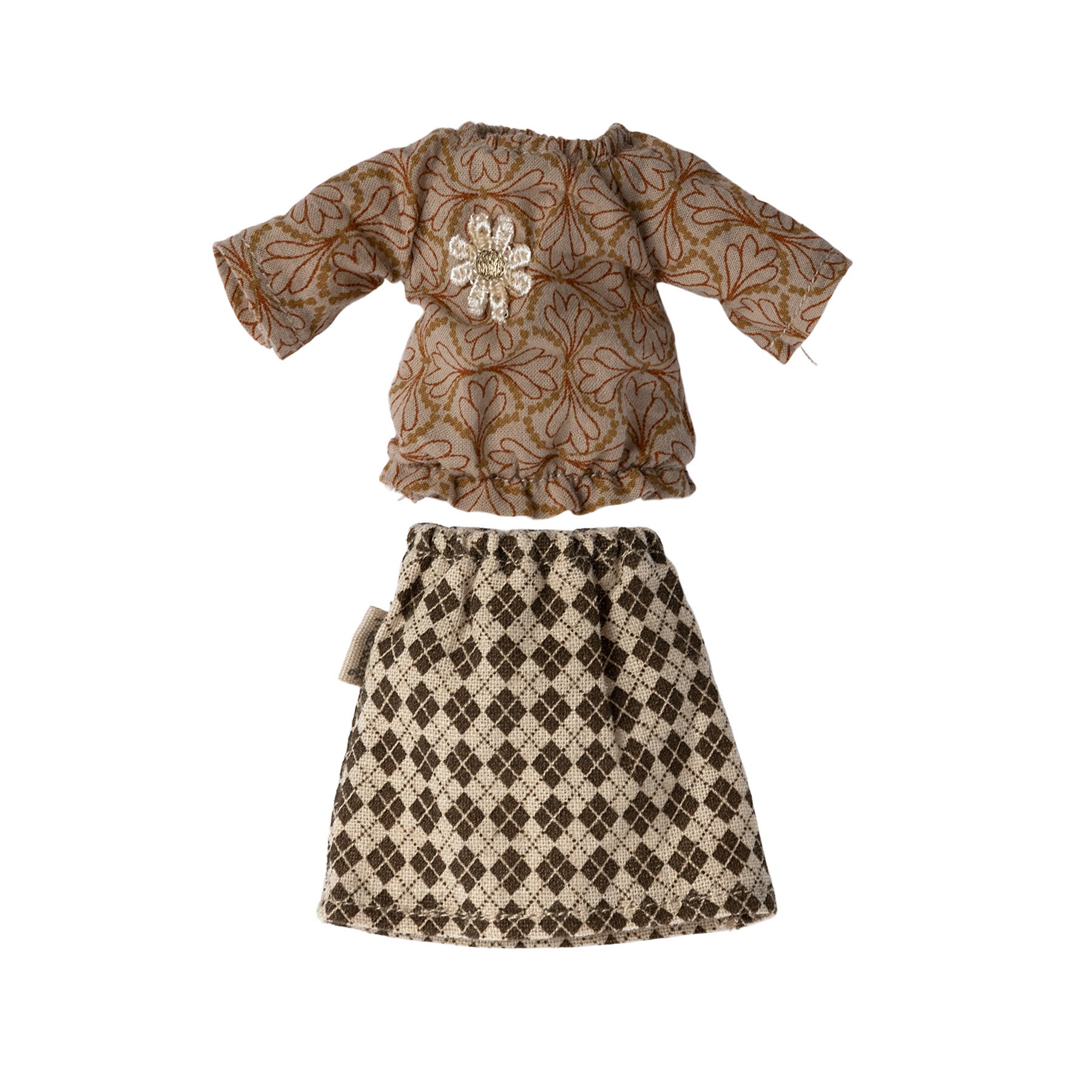 Maileg Grandma Mouse Clothes - Blouse & Skirt