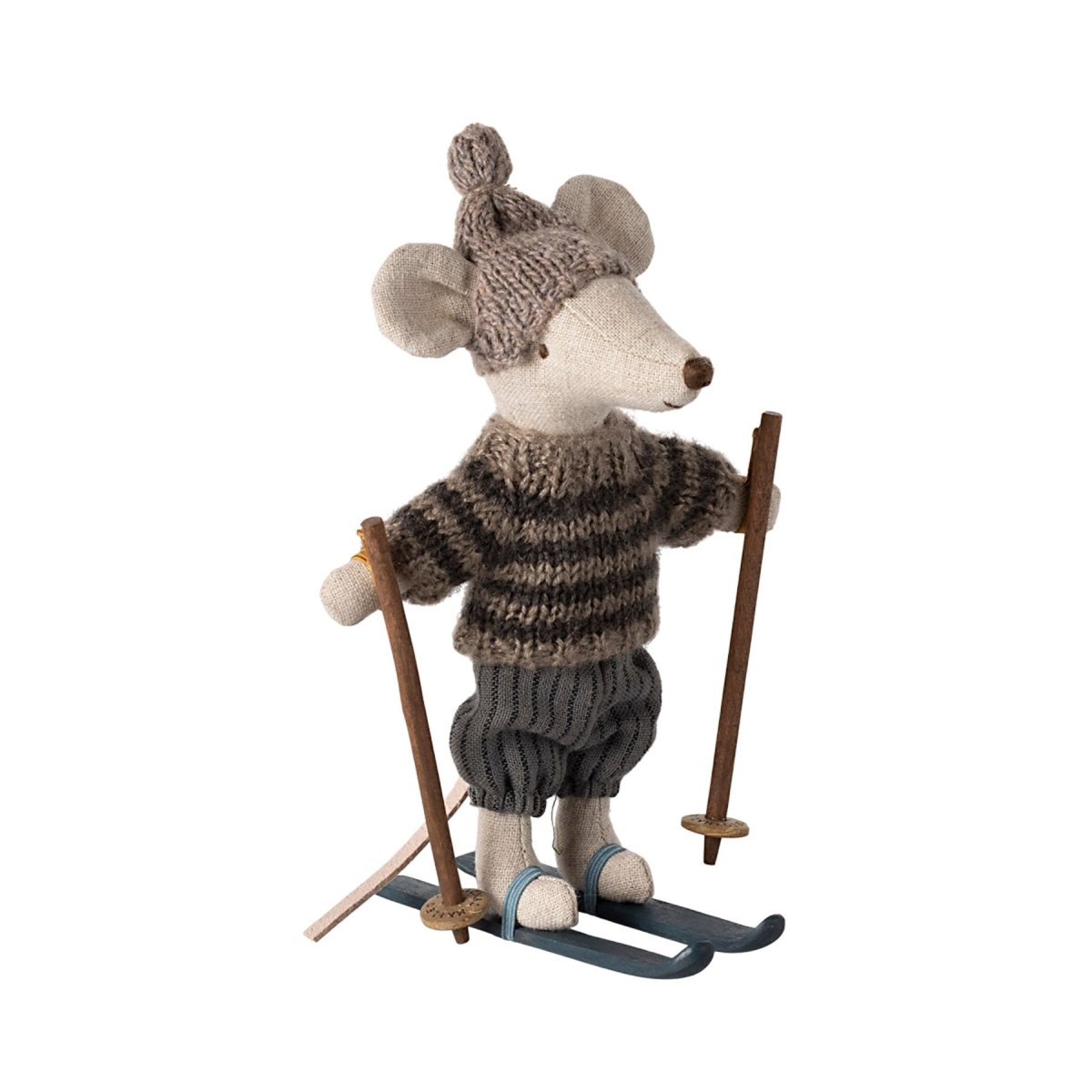 Maileg Winter Ski Mouse, Big Brother with Hat & Skis - I Want That Present