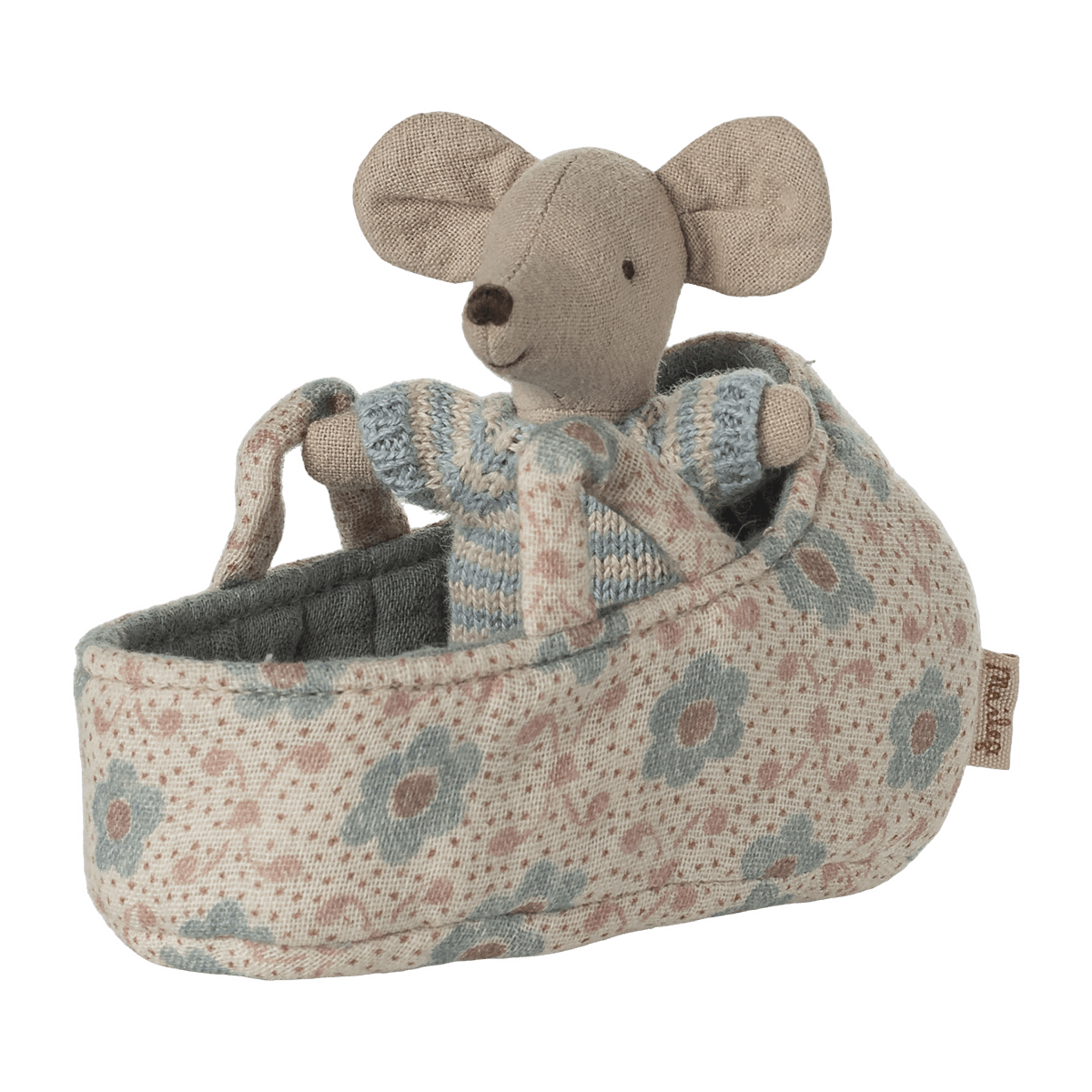 Baby Mouse in Carry Cot - Blue - I Want That Present