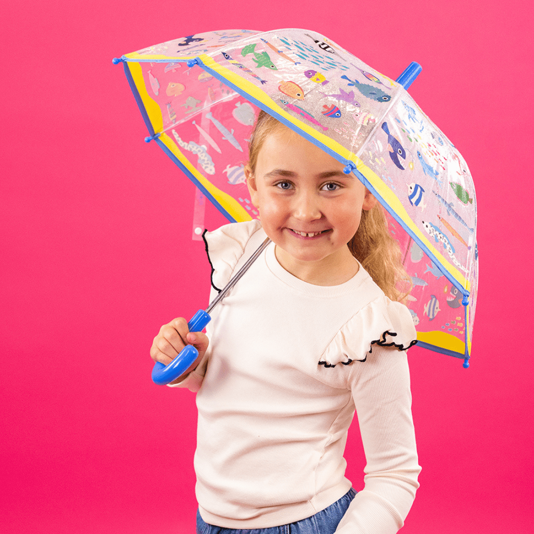 Colour Changing Umbrella - Ocean (Clear) - I Want That Present