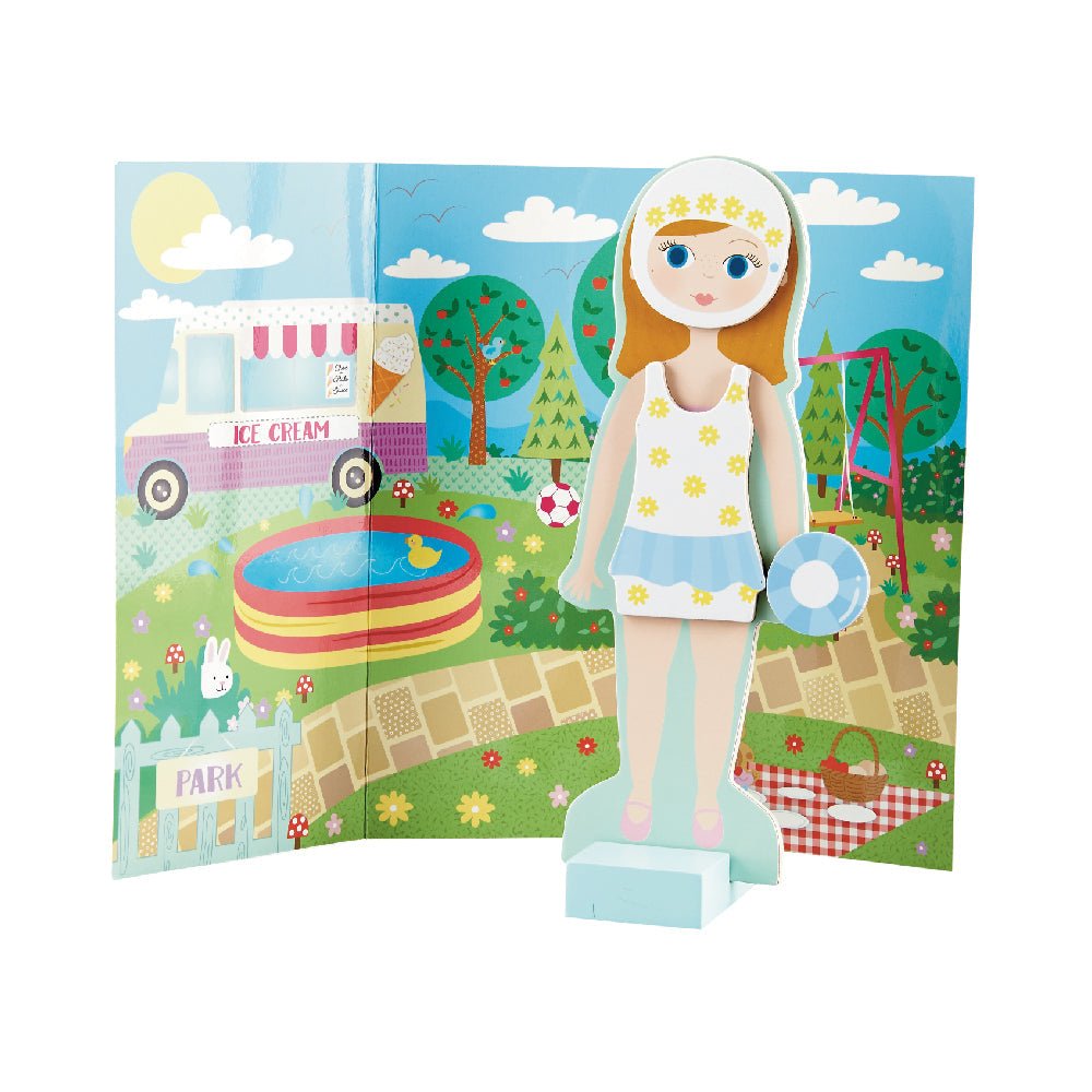 Wooden Magnetic Dress Up Doll - Elsie - I Want That Present