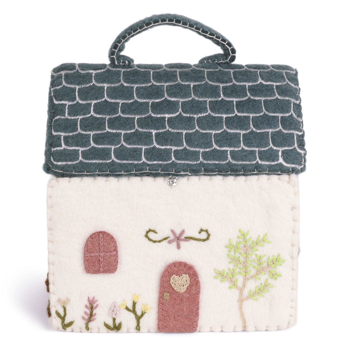 En Gry & Sif Felt House with Furniture, 2 Rabbits & a Dog - I Want That Present