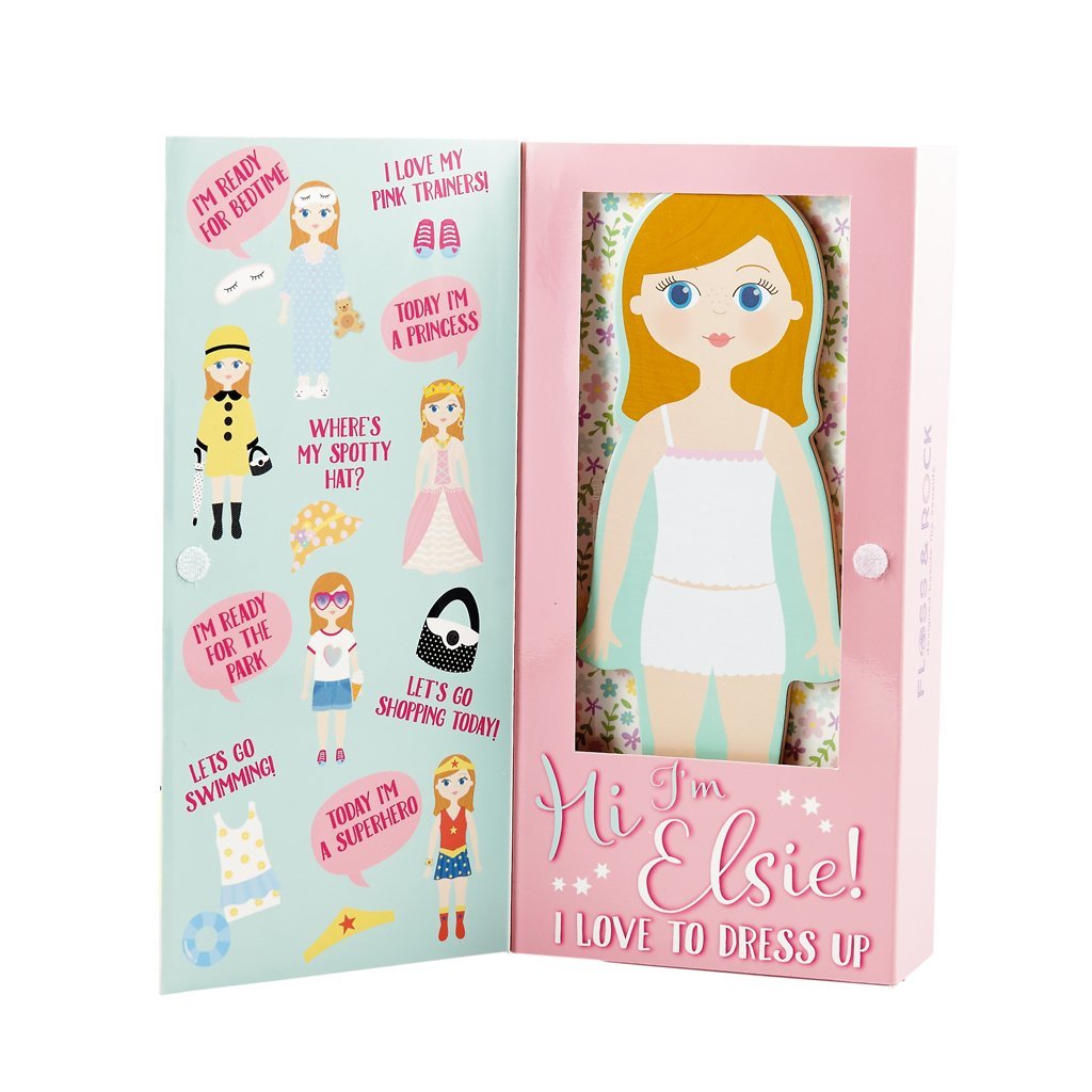 Wooden Magnetic Dress Up Doll - Elsie - I Want That Present