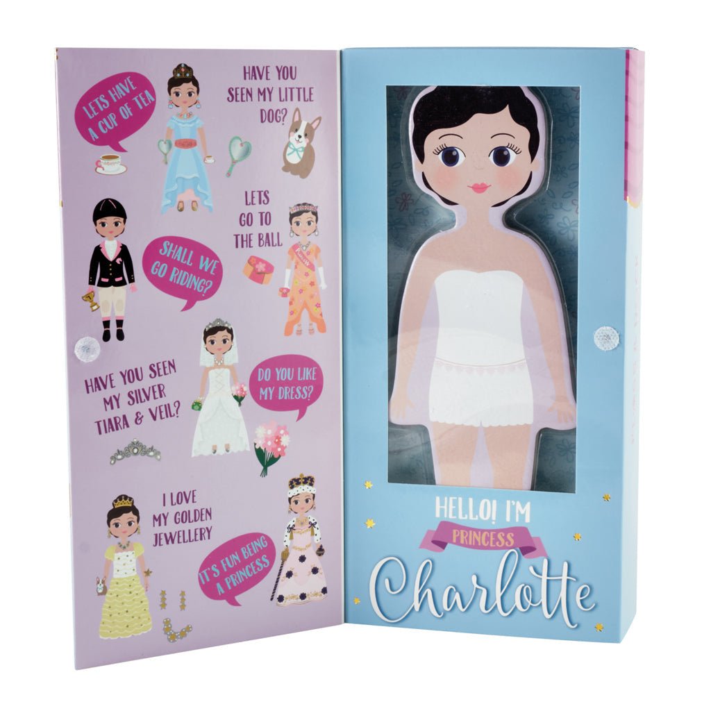Wooden Magnetic Dress Up Doll - Charlotte - I Want That Present