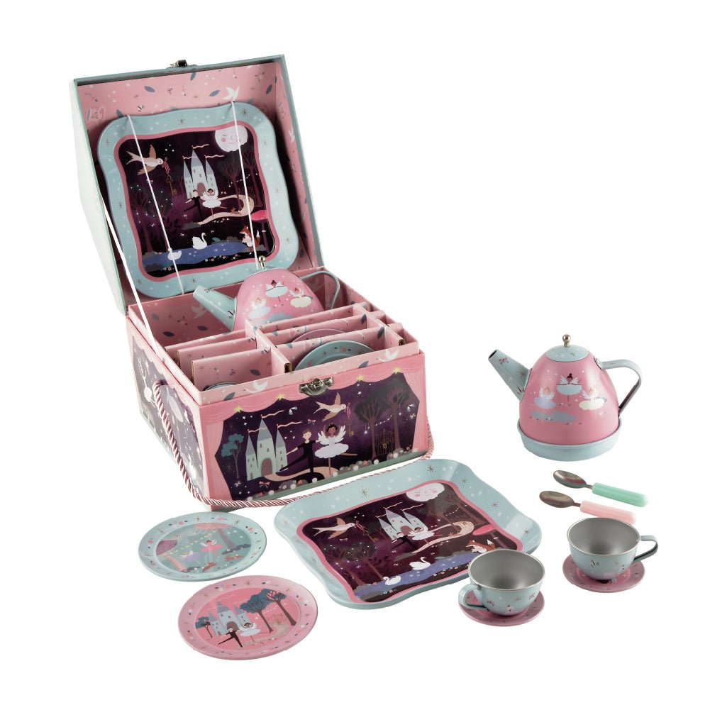 Musical Tin Tea Set 11 Piece - Enchanted - I Want That Present
