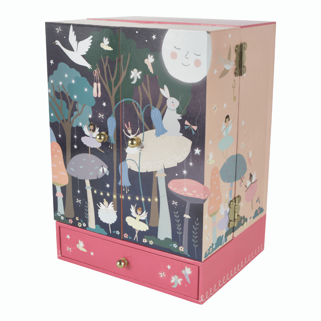 Musical Jewellery Box Wardrobe With Drawer - Enchanted - I Want That Present