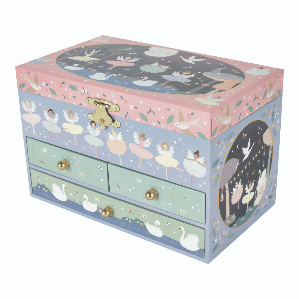 Musical Jewellery Box With 3 Drawers - Enchanted - I Want That Present
