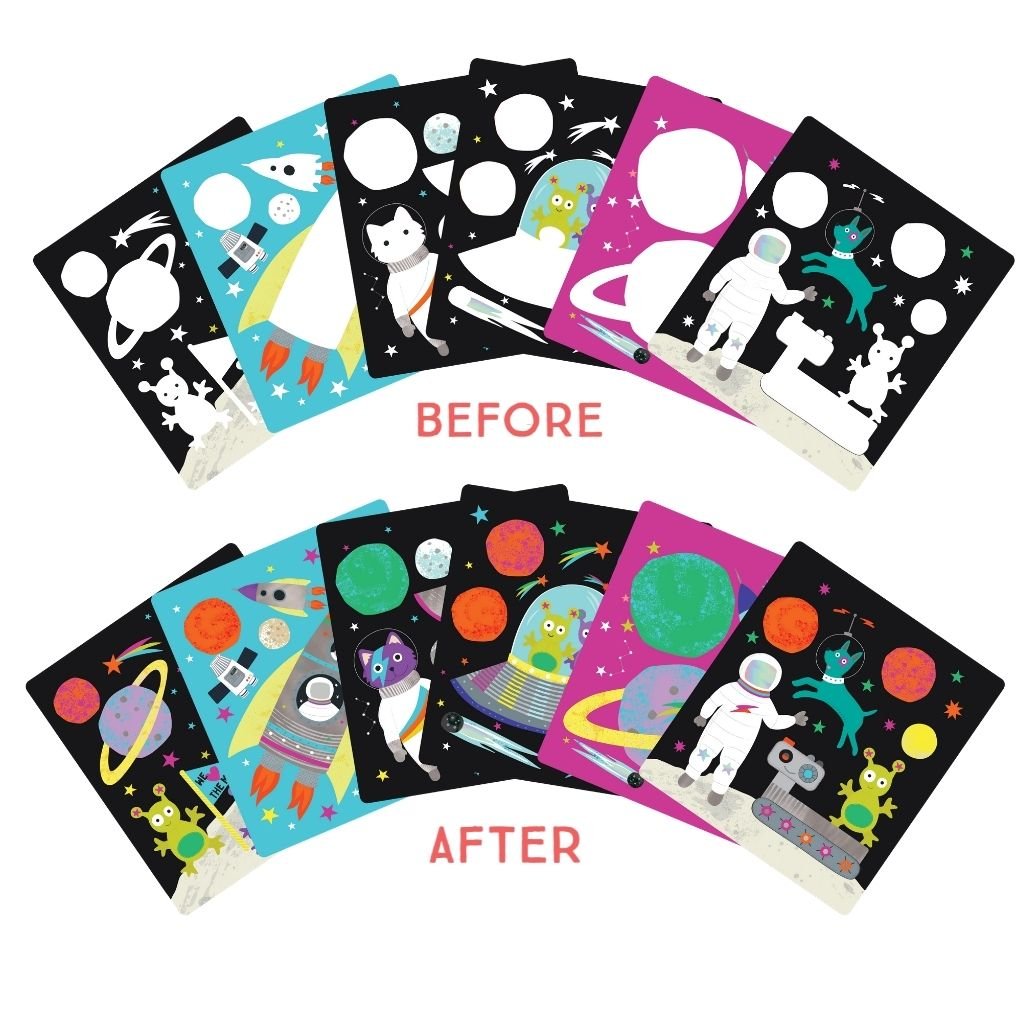 Magic Colour Changing Watercard Easel and Pen - Space - I Want That Present