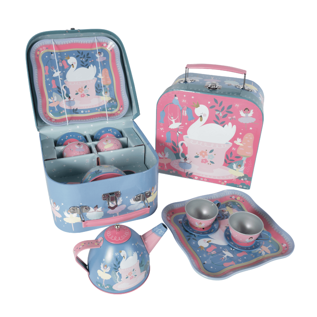 Tin Tea Set 7 Piece - Enchanted - I Want That Present