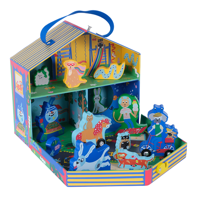 Floss & Rock Playbox With Wooden Pieces - Pets