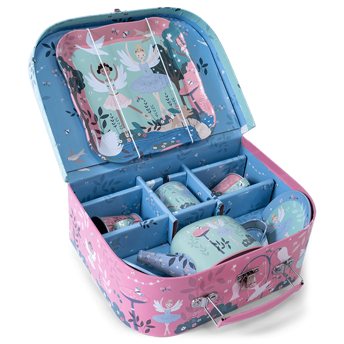 9 Piece Tin Tea Set - Enchanted - I Want That Present