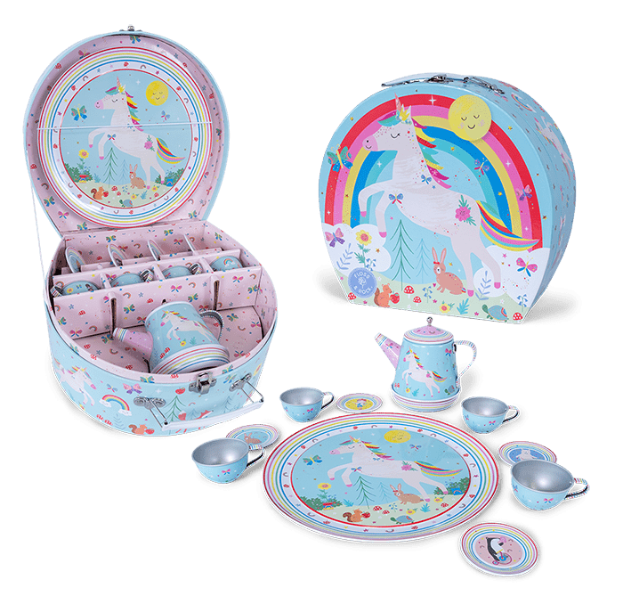 11 Piece Musical Tea Set - Rainbow Fairy - I Want That Present