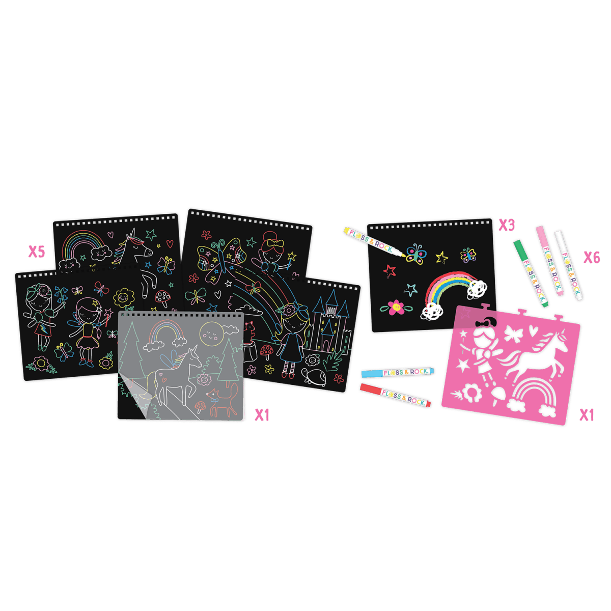 Chalk Board Sketchbook - Rainbow Fairy - I Want That Present