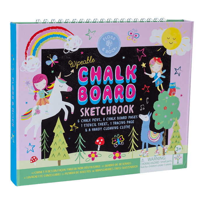 Chalk Board Sketchbook - Rainbow Fairy - I Want That Present