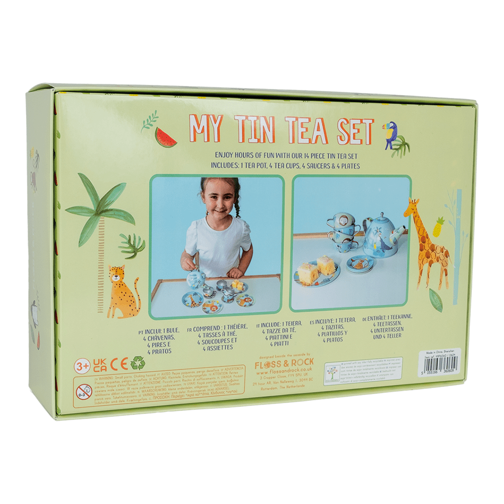 14pc Tin Tea Set - Jungle - I Want That Present