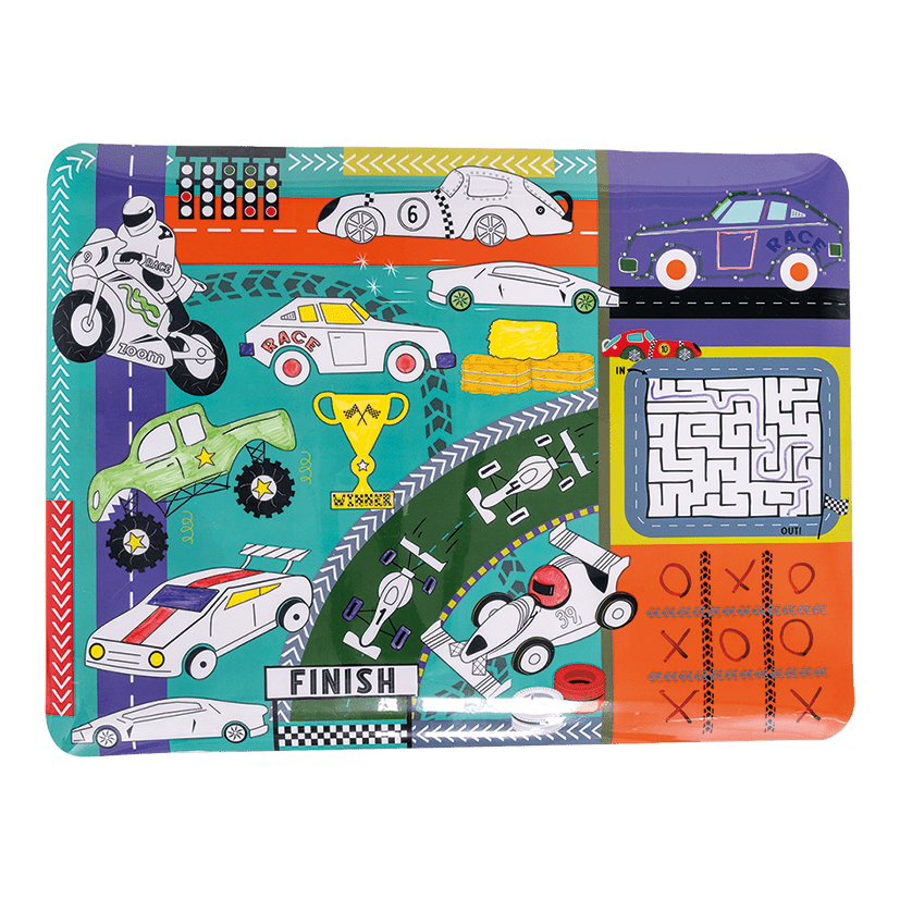 Colouring Fun & Games Mat - Cars - I Want That Present