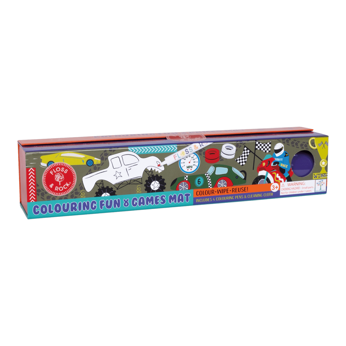 Colouring Fun & Games Mat - Cars - I Want That Present