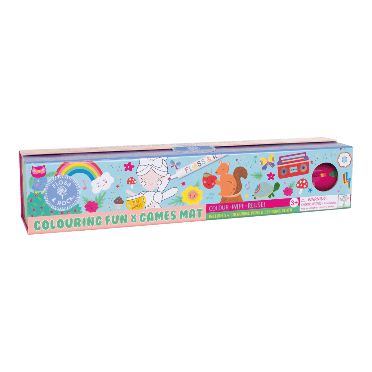 Colouring Fun & Games Mat - Rainbow Fairy - I Want That Present