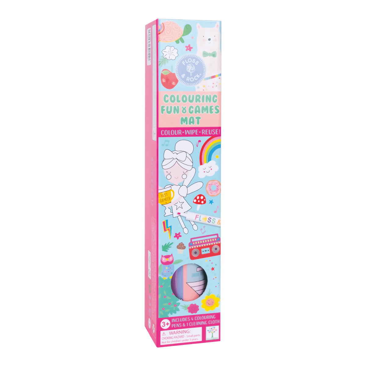 Colouring Fun & Games Mat - Rainbow Fairy - I Want That Present