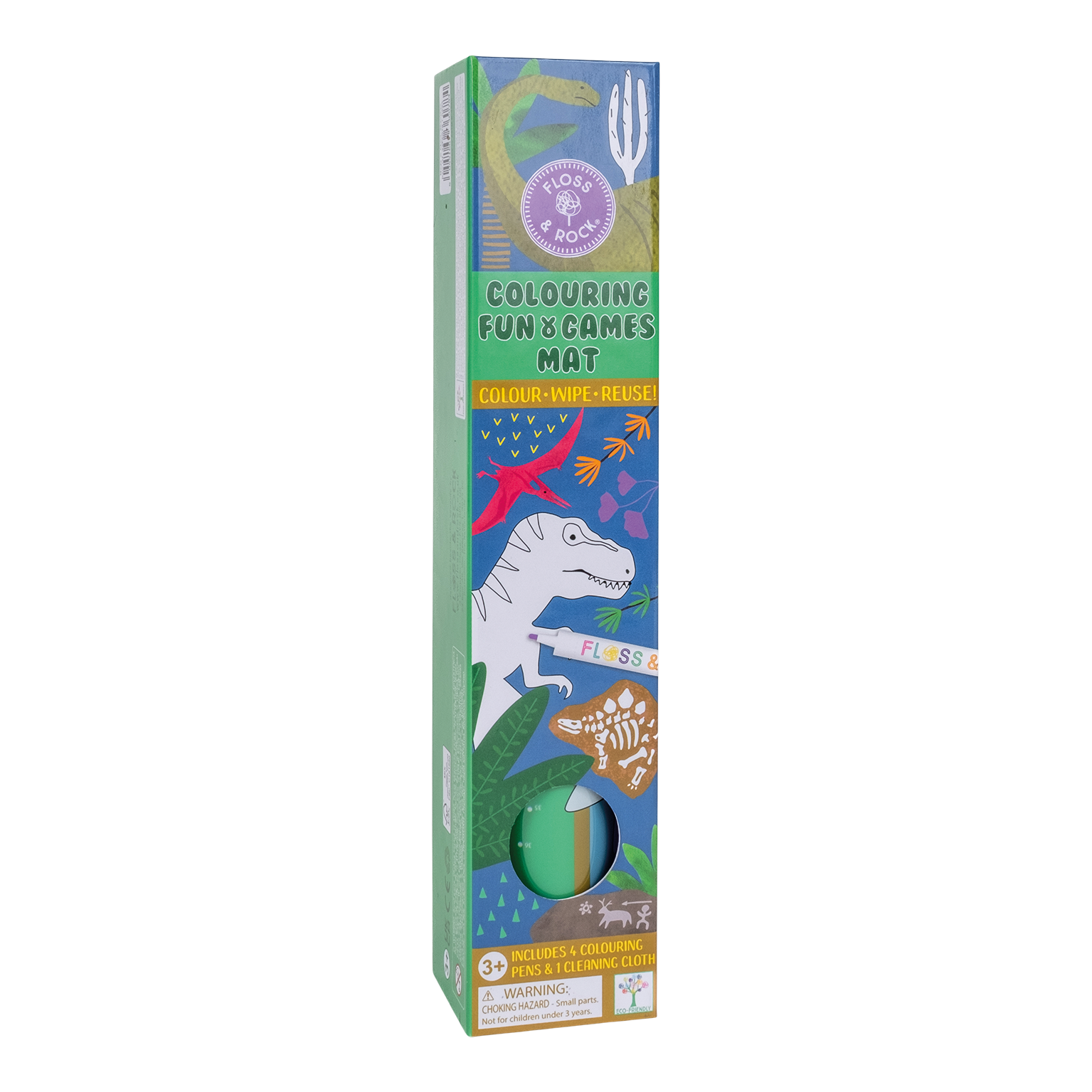 Colouring Fun & Games Mat - Dinosaur