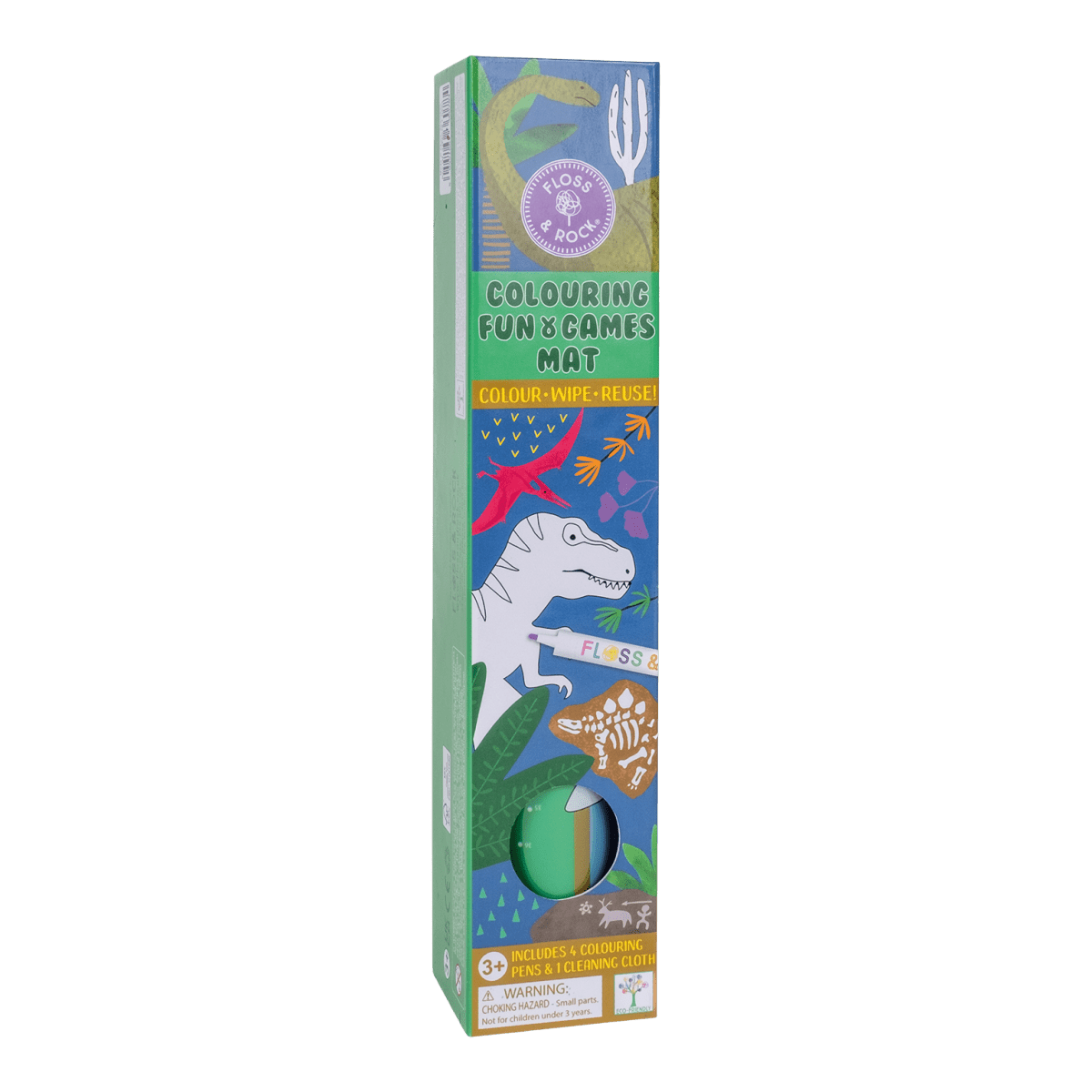 Colouring Fun & Games Mat - Dinosaur - I Want That Present