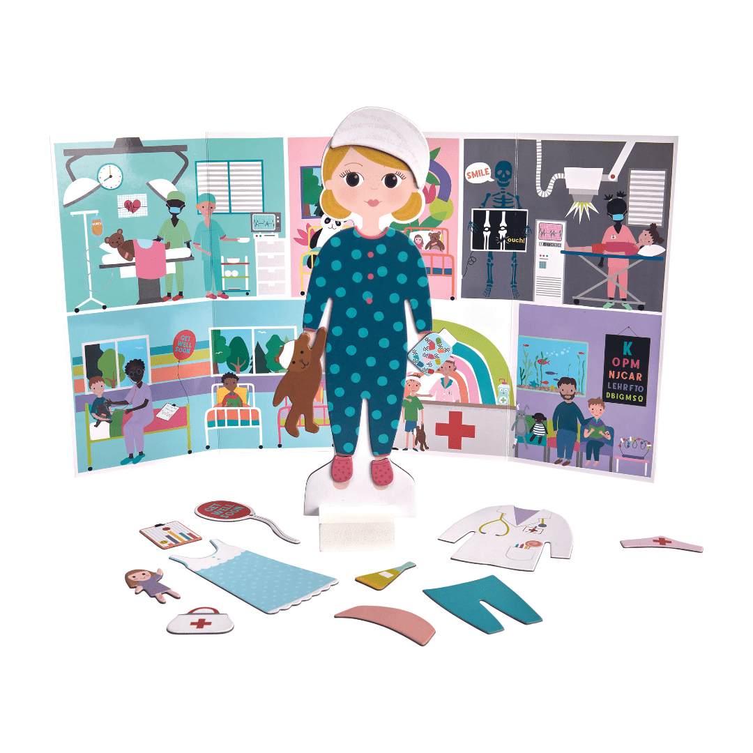 Wooden Magnetic Dress Up Doll - Florence - I Want That Present