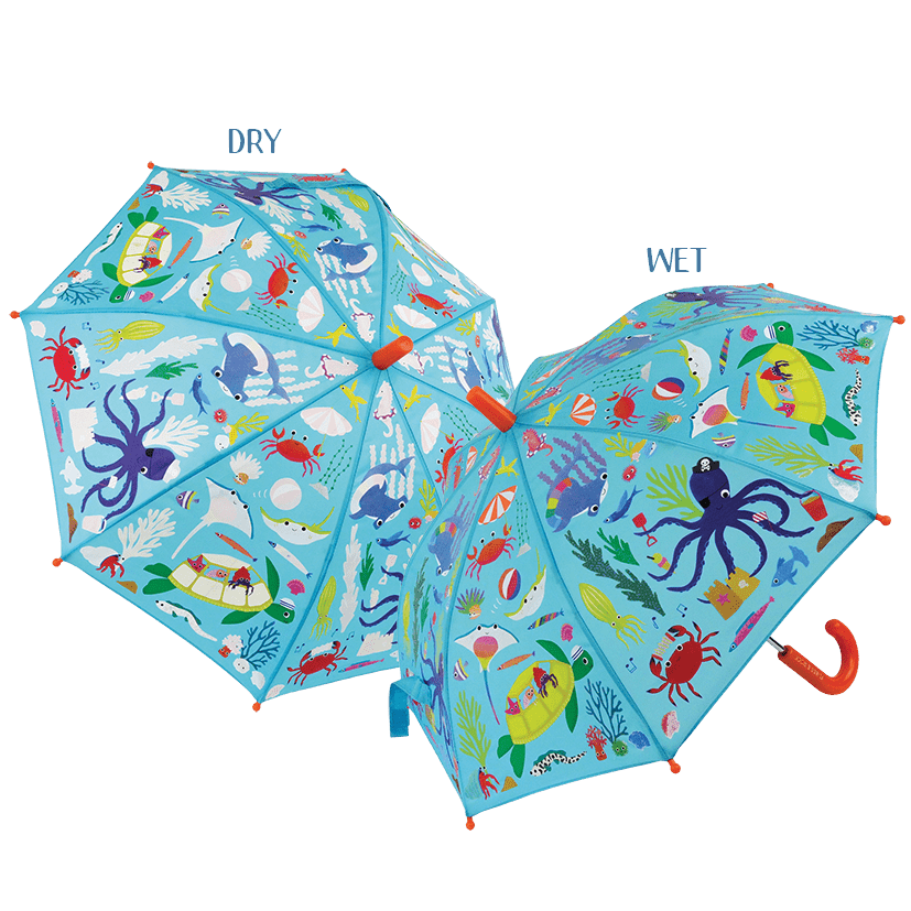 Colour Changing Umbrella - Ocean - I Want That Present