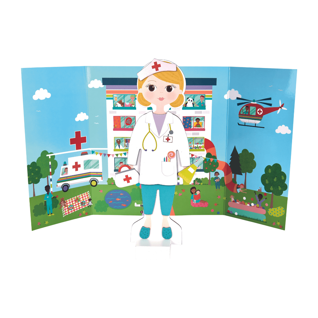 Wooden Magnetic Dress Up Doll - Florence - I Want That Present