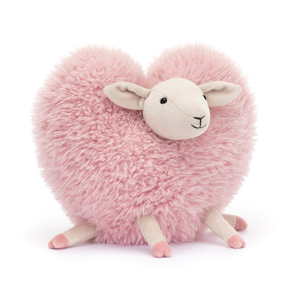 jellycat pink heart shape sheep soft toy