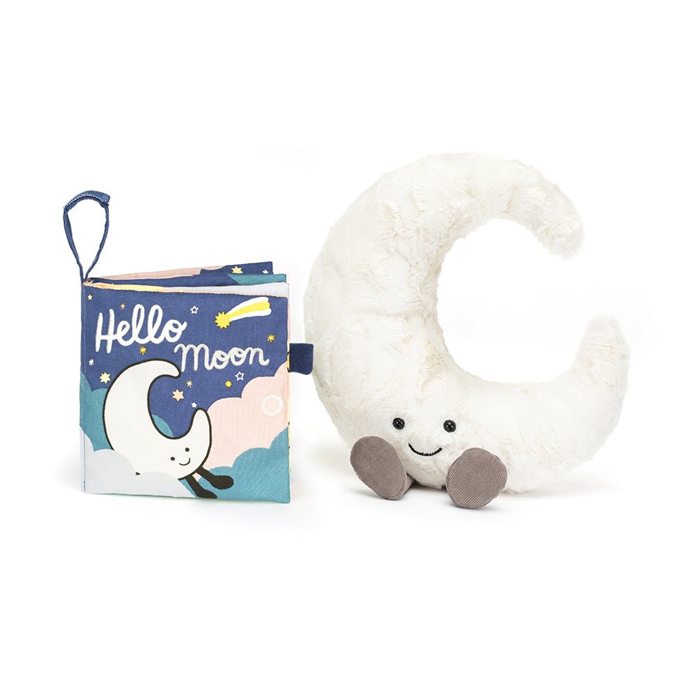 Jellycat Hello Moon Fabric Book - I Want That Present
