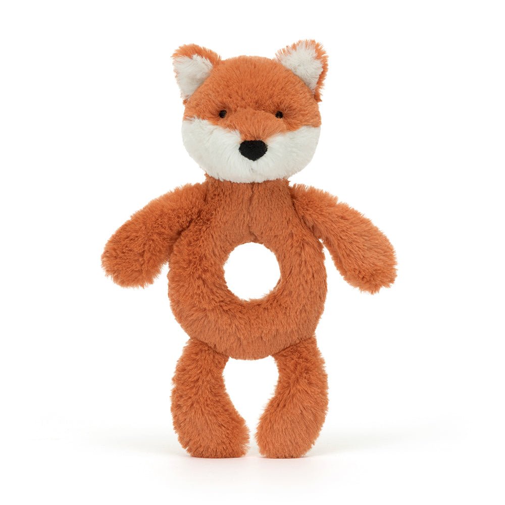 Jellycat Bashful Fox Cub Ring Rattle - I Want That Present