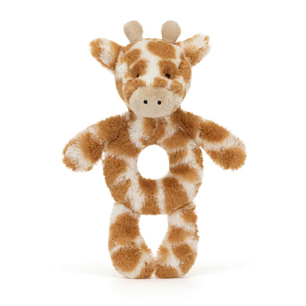 Jellycat Bashful Giraffe Ring Rattle - I Want That Present