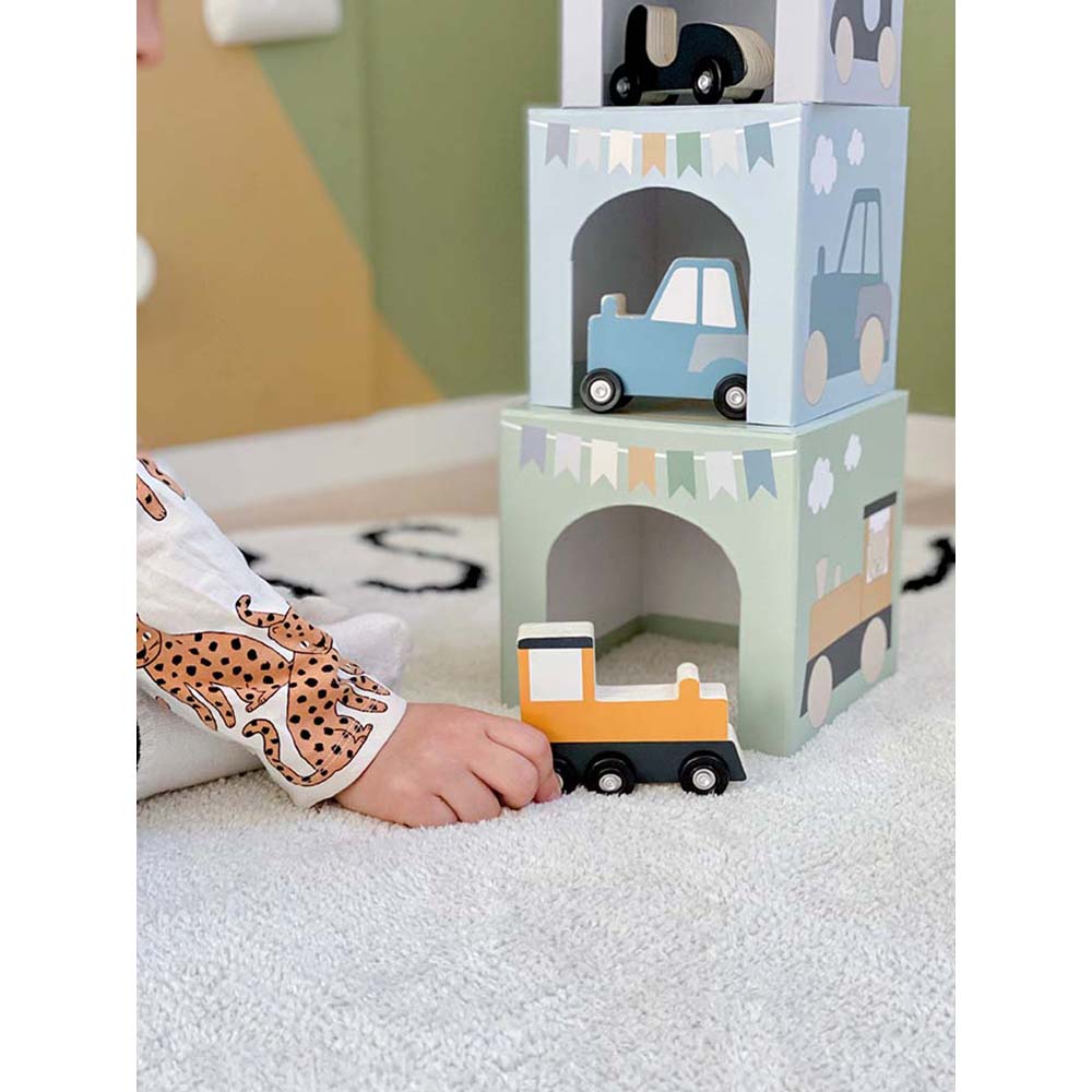 Vehicle Stacking Cubes by Jabadabado - I Want That Present