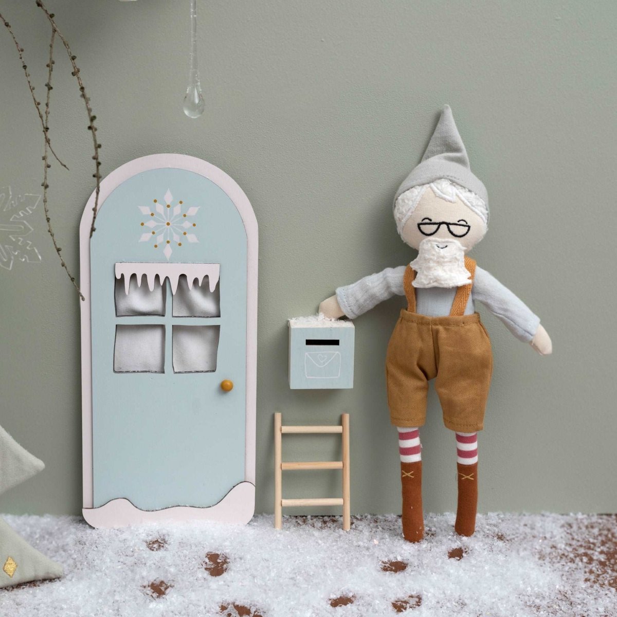 Fabelab Elf Door - Winter Wonderland - Foggy Blue - I Want That Present