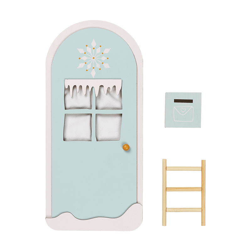 Fabelab Elf Door - Winter Wonderland - Foggy Blue - I Want That Present