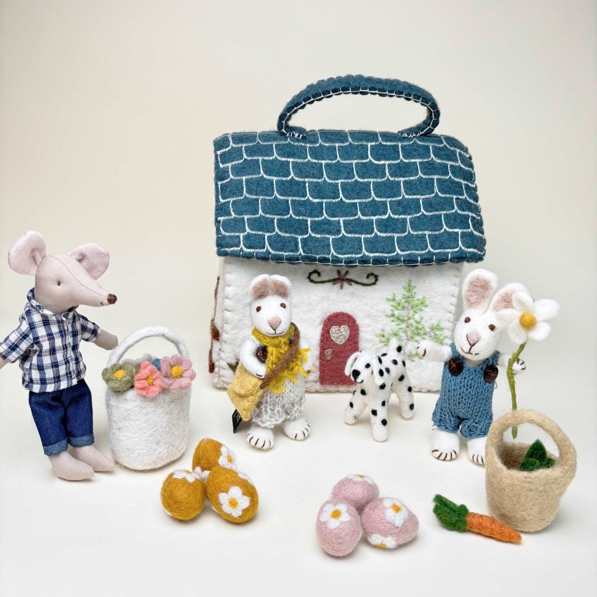 En Gry & Sif Felt Mini Eggs - Rose - Set of 3 - I Want That Present