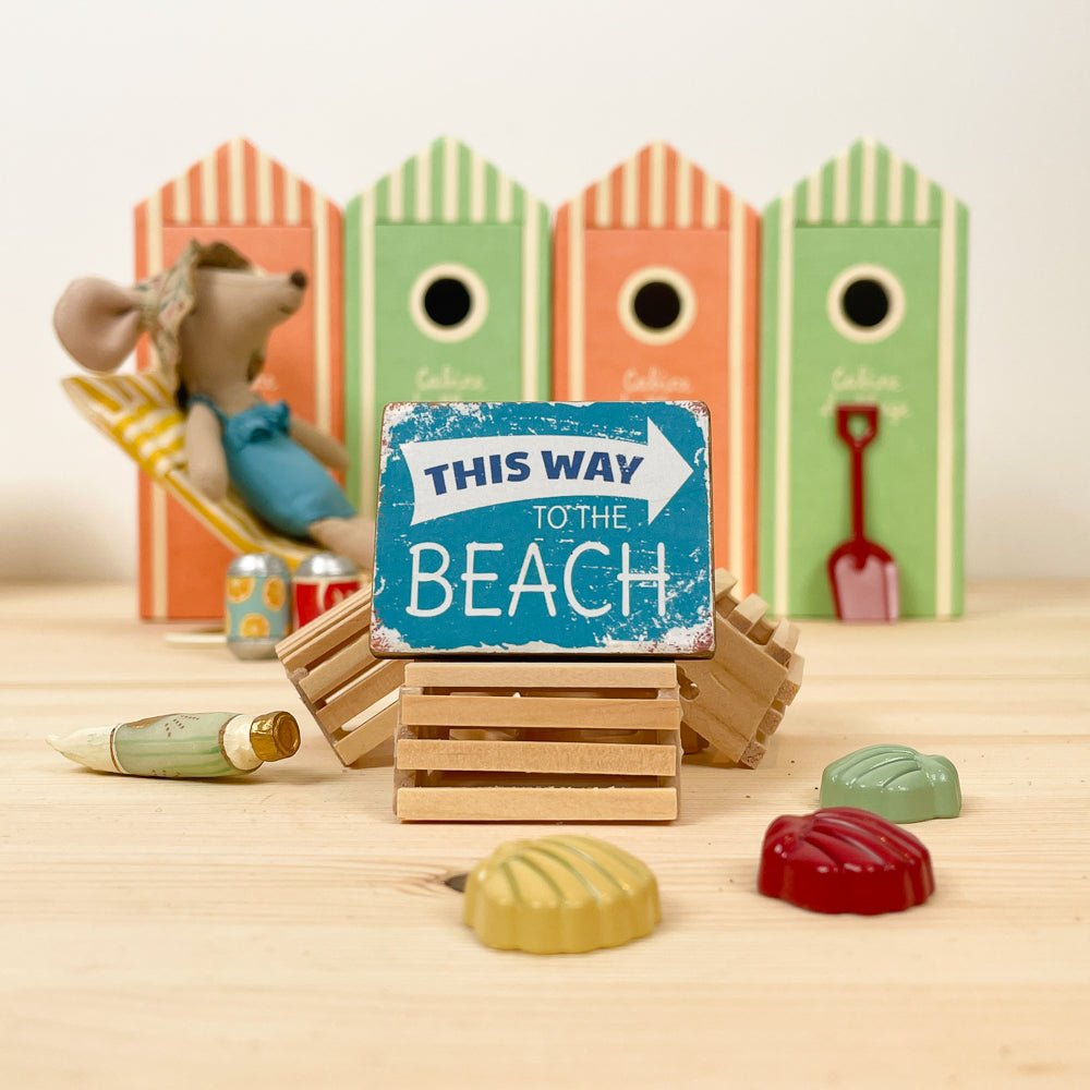 Miniature 'This way to the Beach' Sign - I Want That Present