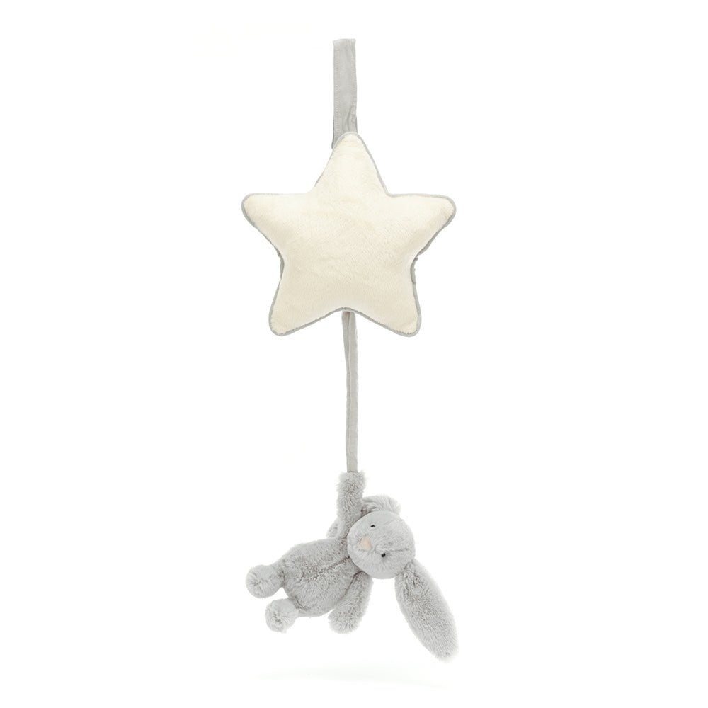 Jellycat Jellycat Silver Bunny Musical Pull - I Want That Present