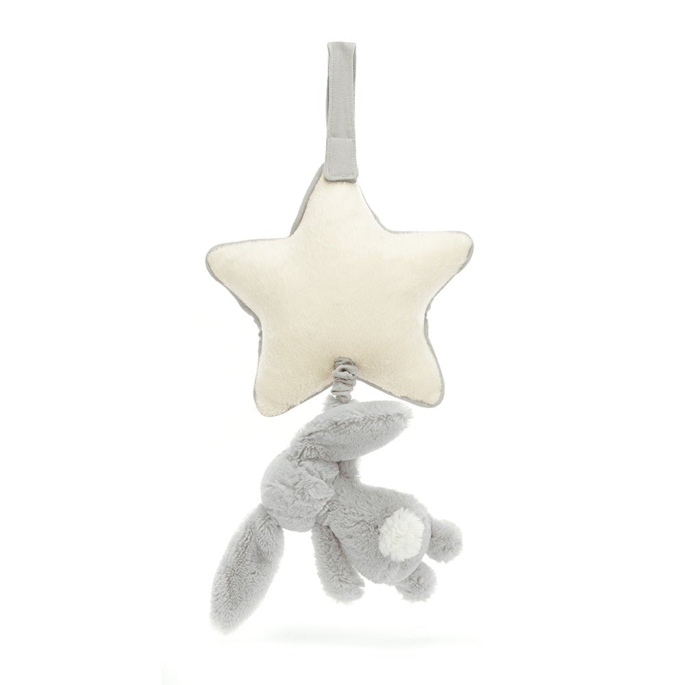 Jellycat Jellycat Silver Bunny Musical Pull - I Want That Present