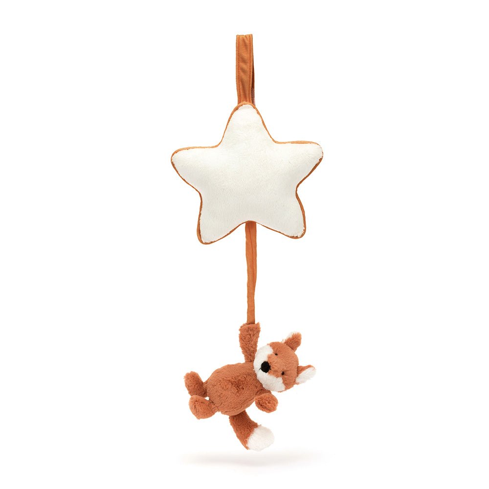 Jellycat Bashful Fox Cub Musical Pull - I Want That Present