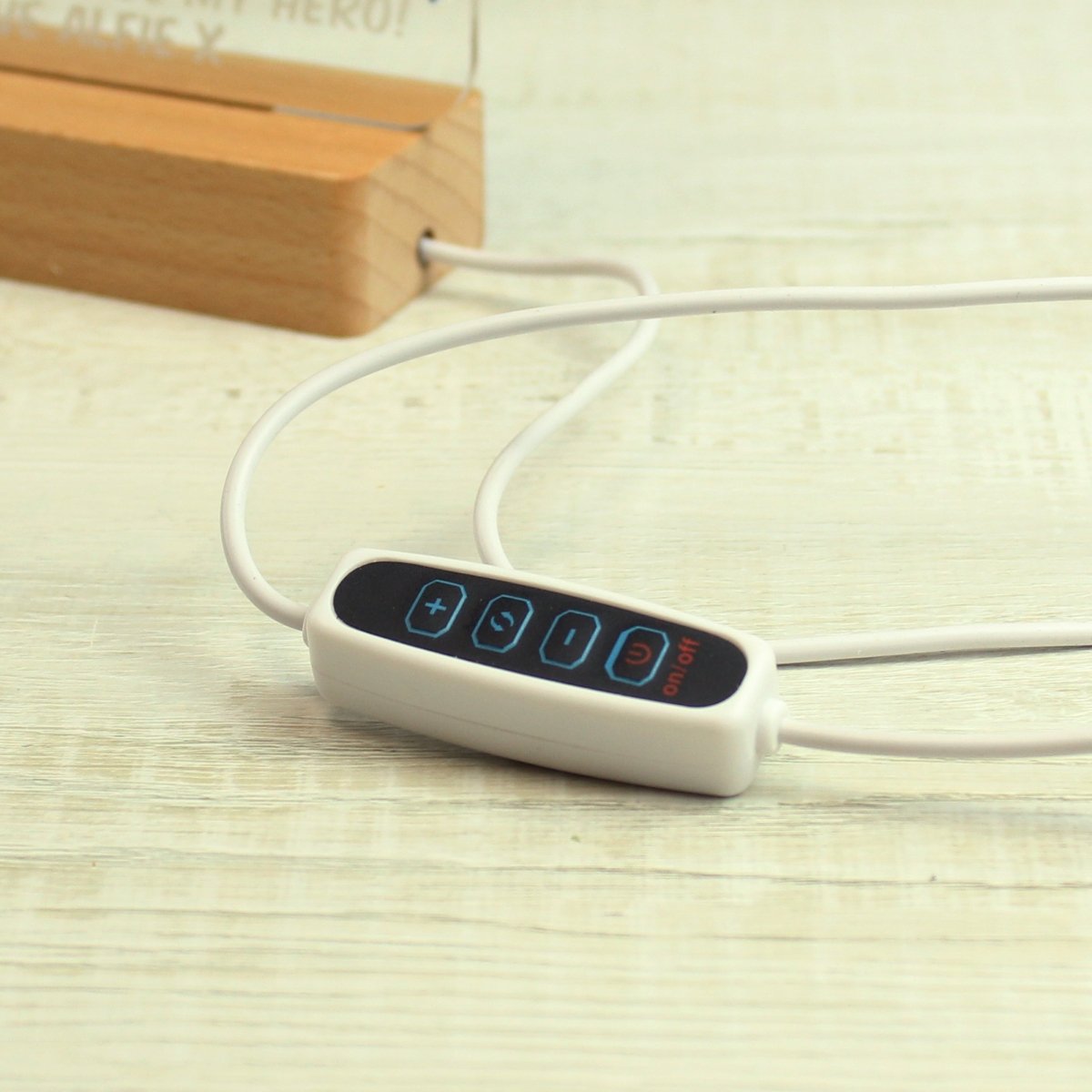 Personalised Fox Wooden Based LED Light - I Want That Present