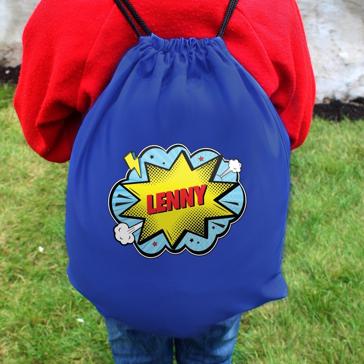 Personalised Superhero Blue Kit Bag - I Want That Present