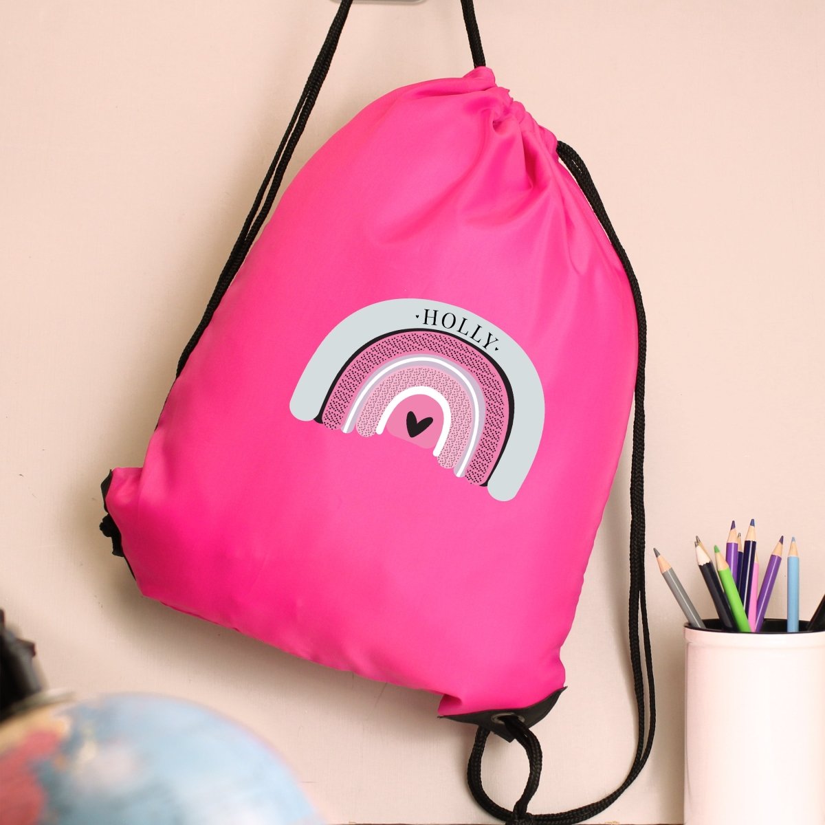 Personalised Pastel Rainbow Pink Kit Bag - I Want That Present