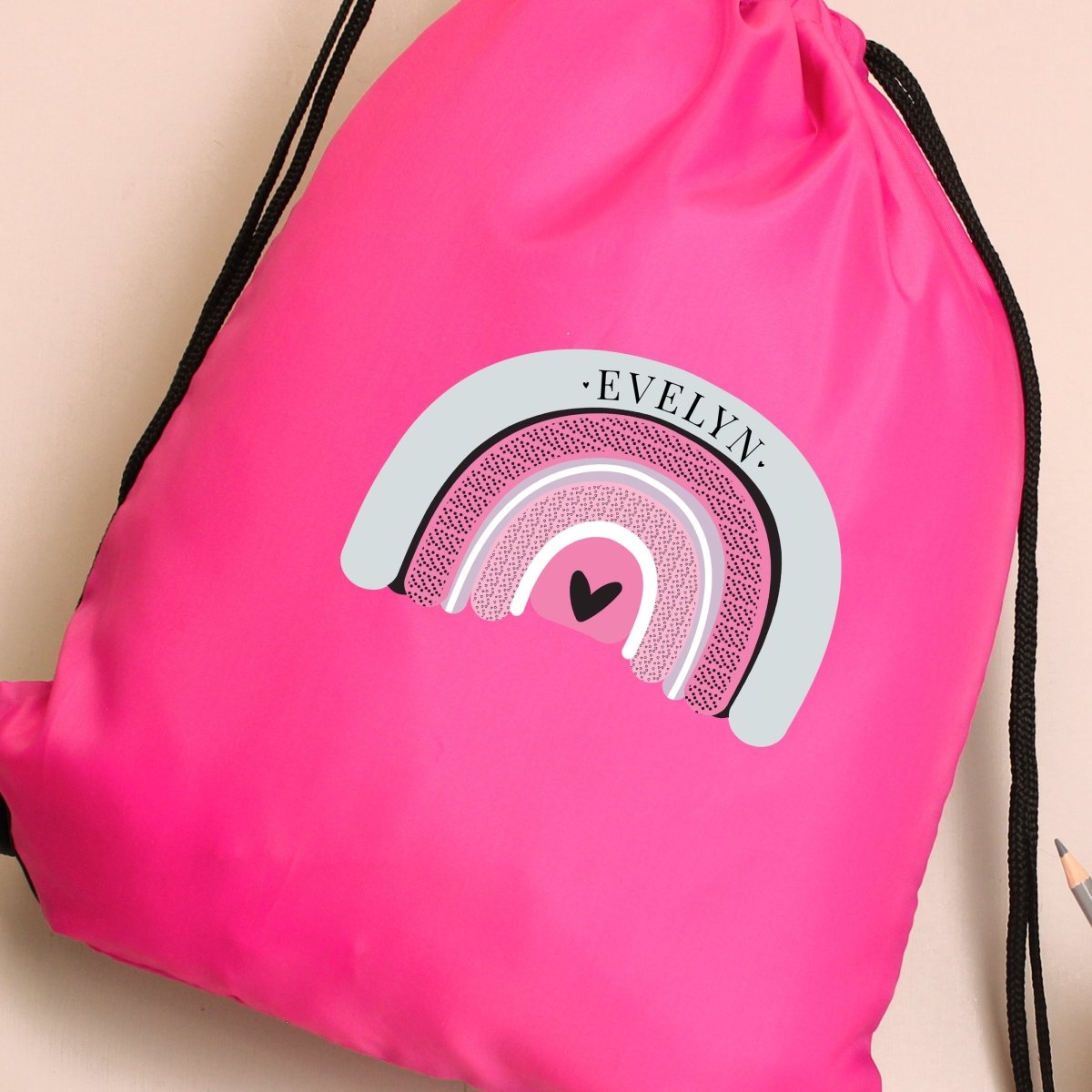 Personalised Pastel Rainbow Pink Kit Bag - I Want That Present